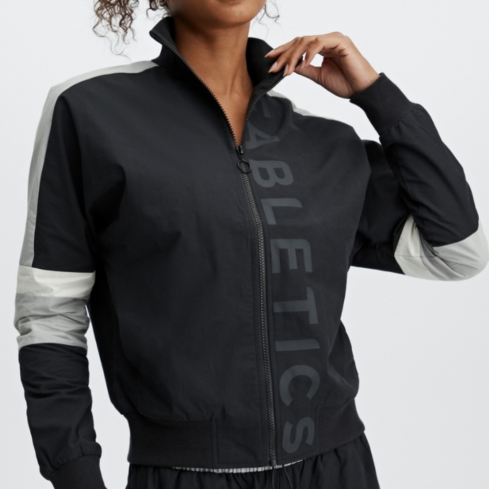 Fabletics Jayda Woven Jacket XXL Front Zip with Pockets Outerwear Fall Sporty